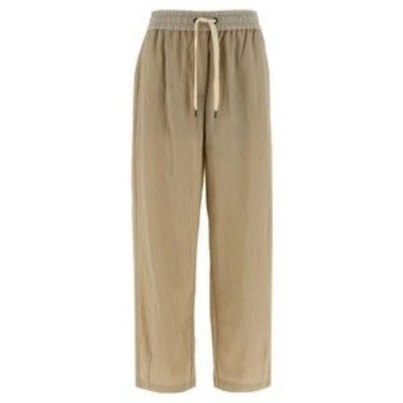 Brunello Cucinelli Wrinkled Viscose Trousers With Adjustable Drawstring - NWT - Picture 1 of 4